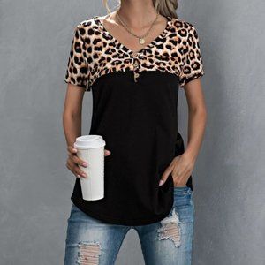 Leopard print tee